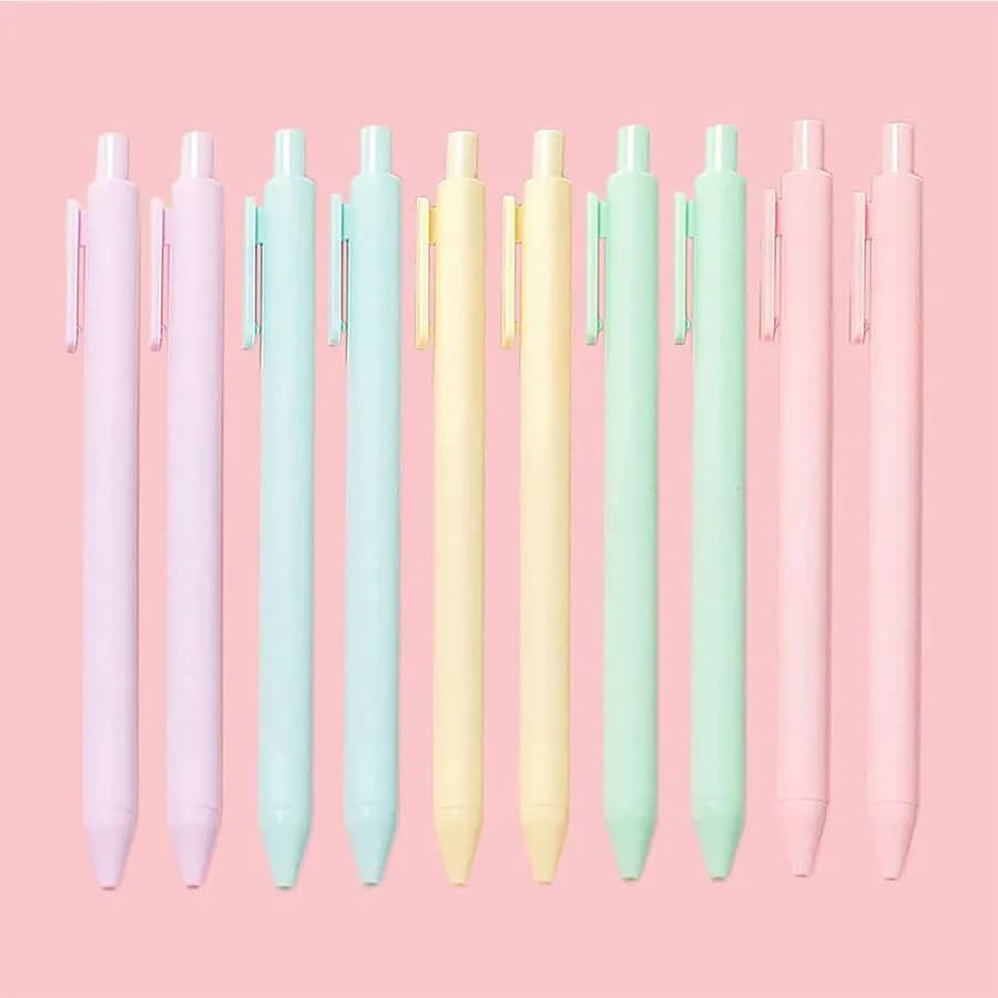 10 pezzi/set penna gel color caramello Kawaii serie creativa di colori Macron studente scrittura scuola forniture per ufficio cancelleria
