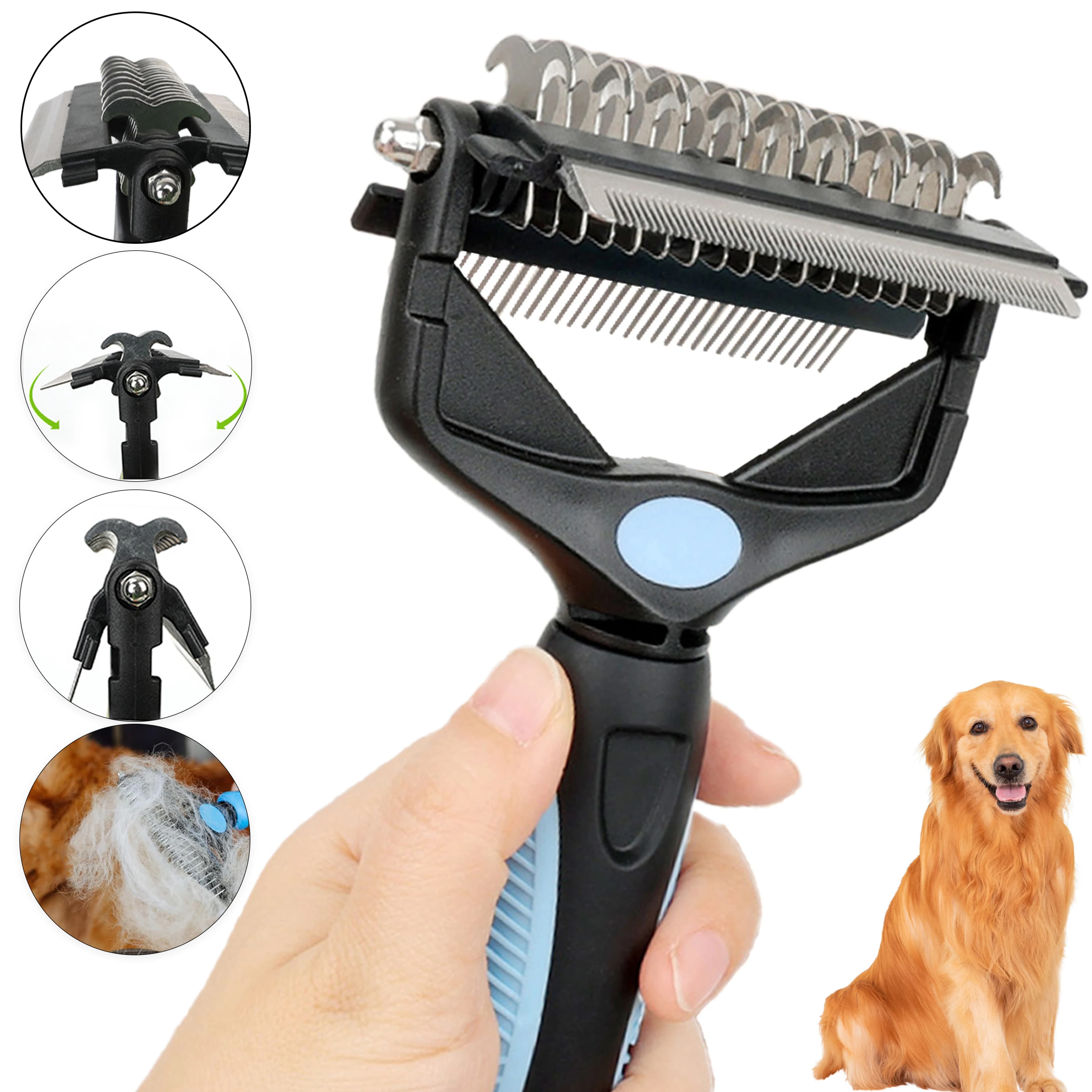 3 in 1 Pet Deshedding Spazzola per cani Rimozione peli di cani Pelliccia per animali domestici Nodo Taglierina Cucciolo di gatto Pettine Spazzole Cani Toelettatura Shedding Forniture