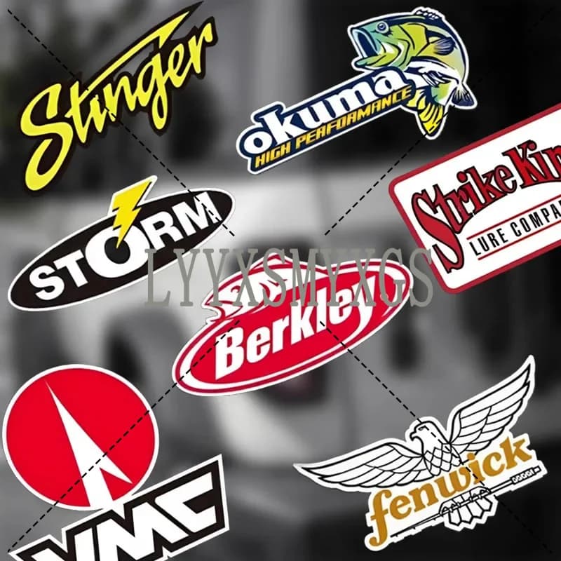 Self-adhesive Outdoor Fishing Box Fishing Car Sticker Automotive Rear Window and Bumper Waterproof Vinyl Decal Decorative