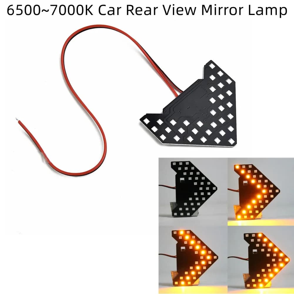 Ultra lunga durata Frecce di moda Pannello Specchietto laterale per auto Nuovo 33SMD LED Basso consumo Indicatore di direzione ad alta luminosità 12V