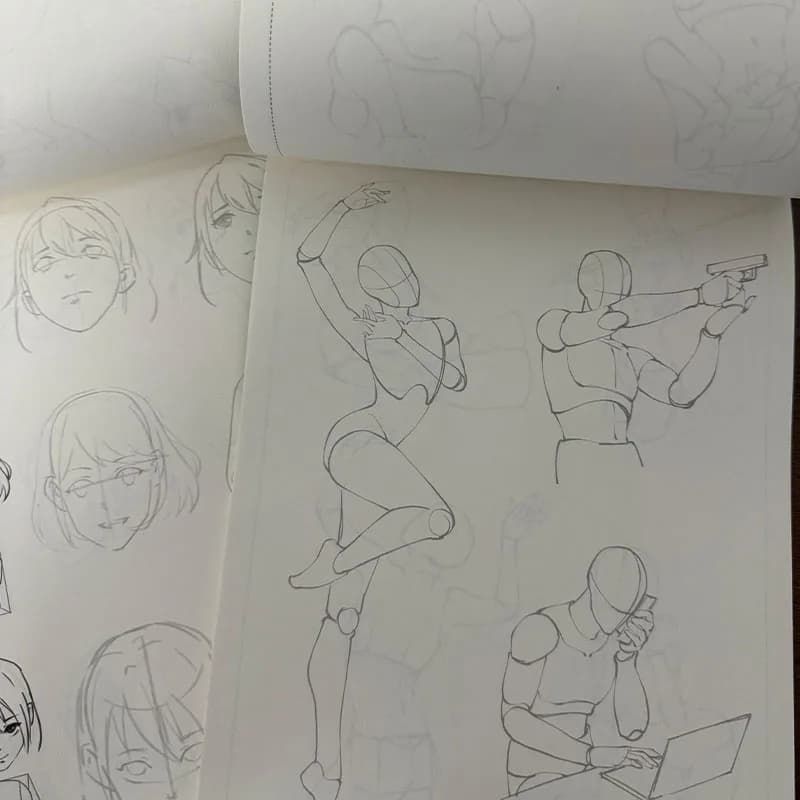 A4 Manga Drawing Tracing Books Anime Sketch Workbook For Beginners Kids Adults Art Practice