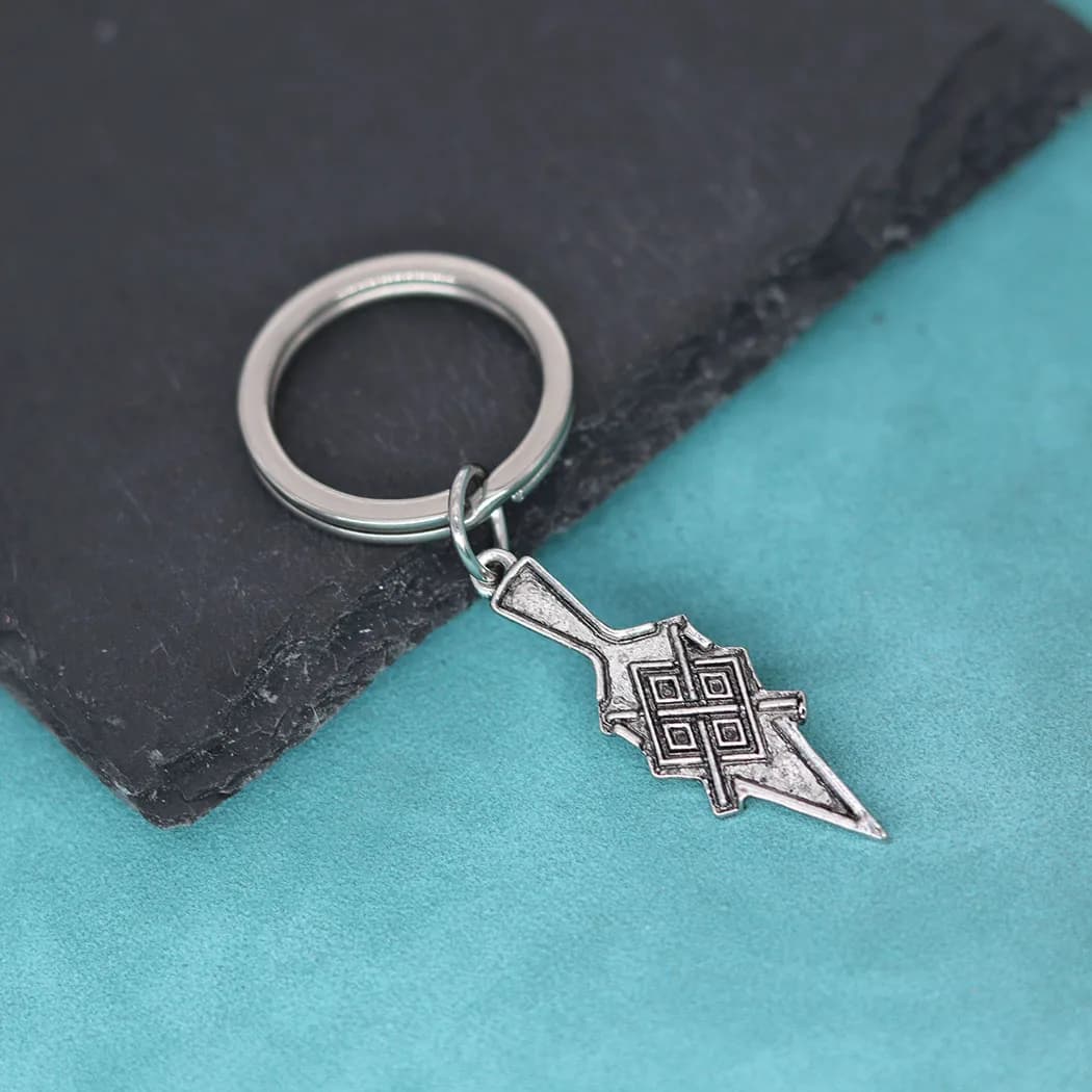 Gungir Odin Spear ciondolo portachiavi per uomo donna slavo Viking portachiavi freccia Gungnir simbolo portachiavi amuleto gioielli regalo