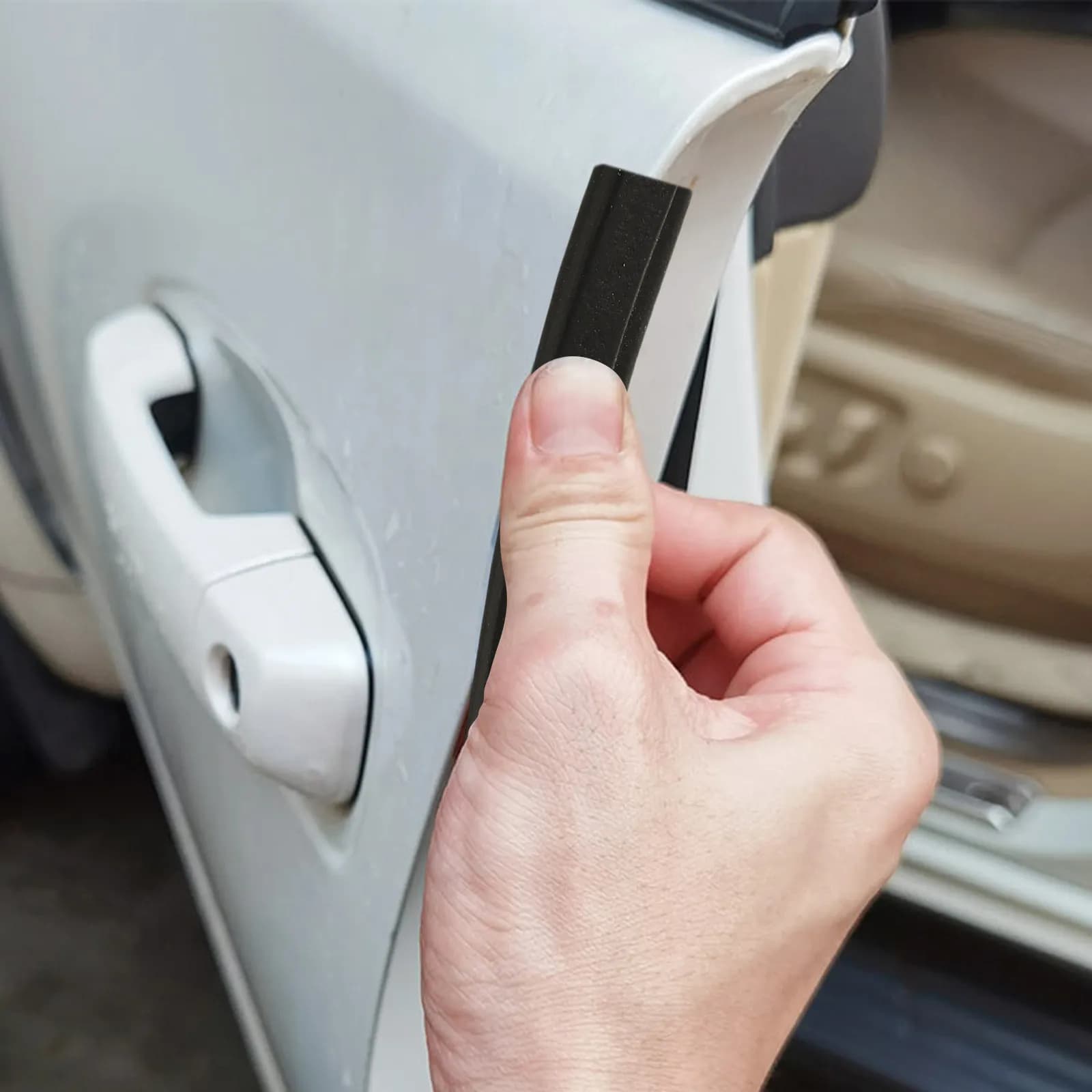 Striscia Insonorizzante da 10 Metri per Portiere Auto, Guarnizione in Gomma per Isolamento Acustico, Guida Confortevole, Striscia Sigillante per Portiere Auto