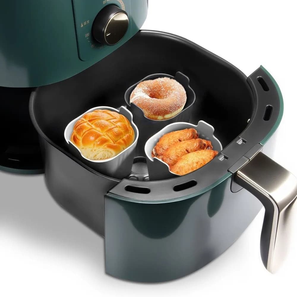 1 pc Bakeware Bracconiere Stamps for Silicone Eggs Easy to clean Reusable Ramekins Air Fryer Easy Release Silicone Bakeware