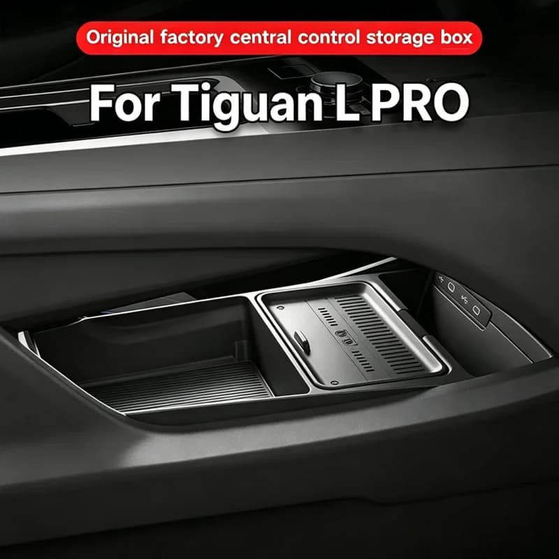 For Volkswagen VW Tiguan L Pro 2026 Center Console Lower Storage & Eyewear Box, SUV Interior Modification Accessories