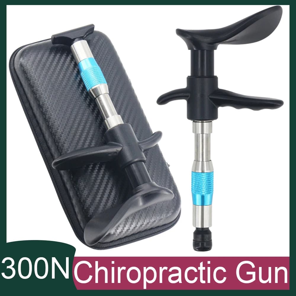 Manual Tools for Chiropractics, 10 Levels, 4 Heads, Body Massage, Relaxation, Domestic Use, Spinal Correction Gun 300N