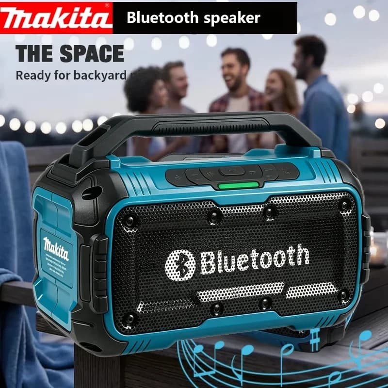 Makita Cordless Bluetooth Speaker Portable Surround Speakers Dual Channel Subwoofer Loudspeaker 18V Battery(No Battery)