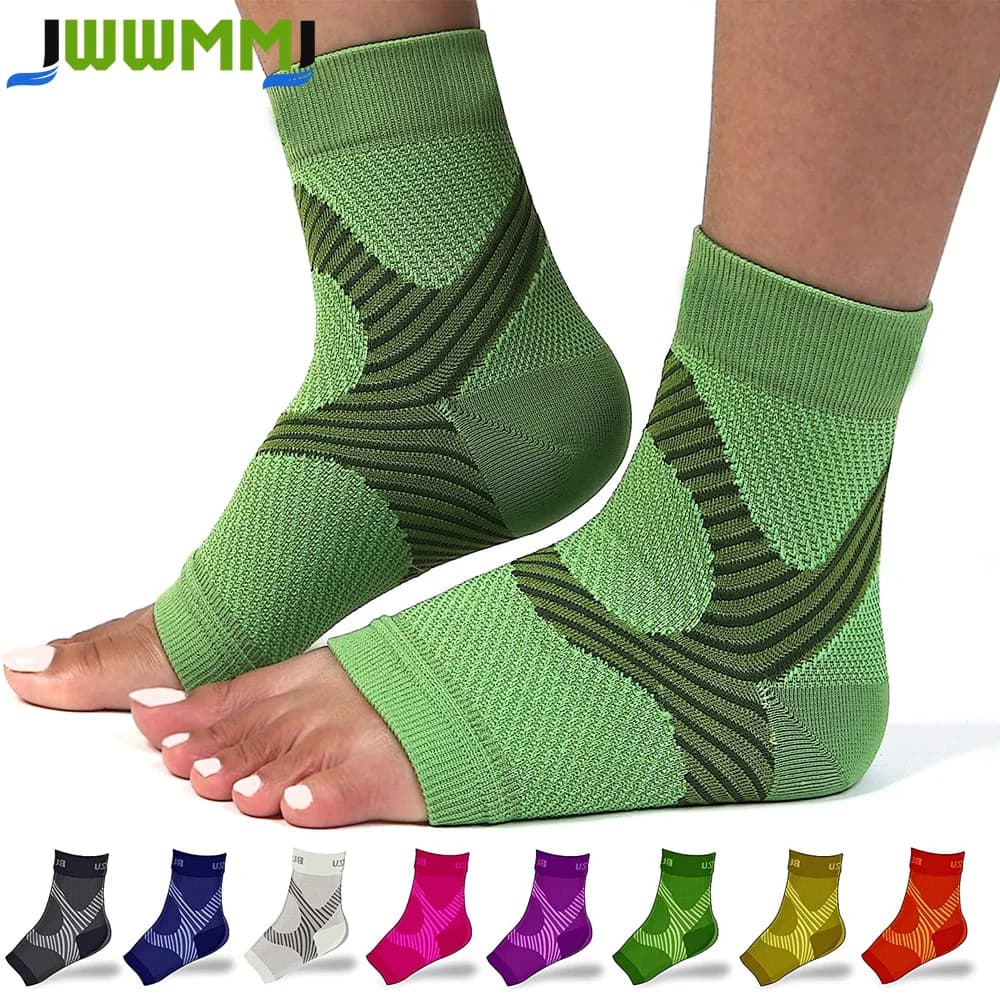 1Pair Plantar Fasciitis Compression Ankle Brace Socks Sleeves, Foot & Arch Support for Heel Pain, Achilles Tendonitis Relief