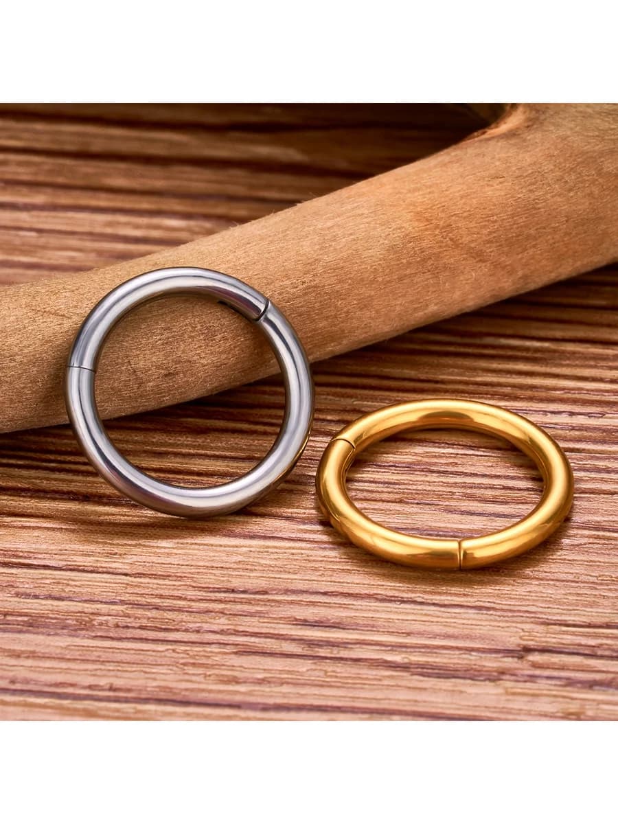 1pc G23 Titanium Hinged Nose Ring, 18G/16G Nose Septum Ring, Body Piercing Jewelry, Ear Cartilage Hoop
