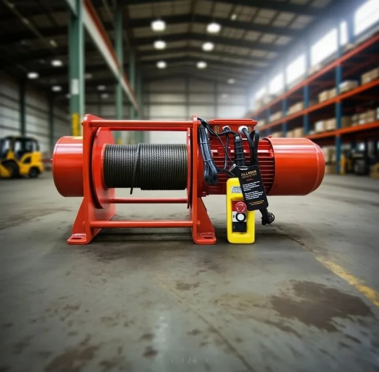 ALLMAN Stable Speed Working M4 2Ton 220V 380V Electrical Wire Rope Winches for Long Time Pulling and Marine Winch Boat Lift