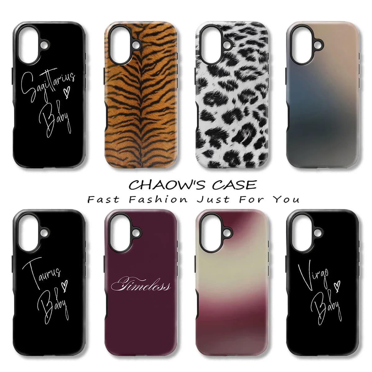 Hot Smoky Blur Gradient Phone Case for iPhone 18 17 17e 16e 16 15 14 13 12 11 X XS XR 8 Air Pro Max Plus Double-layer Back Cover