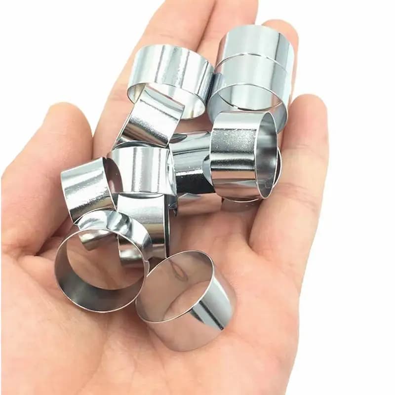 PR001 PR00A 1 Pezzo PARTE 1 Anello in Metallo a O in Acciaio Inossidabile Spessore 0.3-0.5mm Argento per Protezione Anelli Canna da Pesca