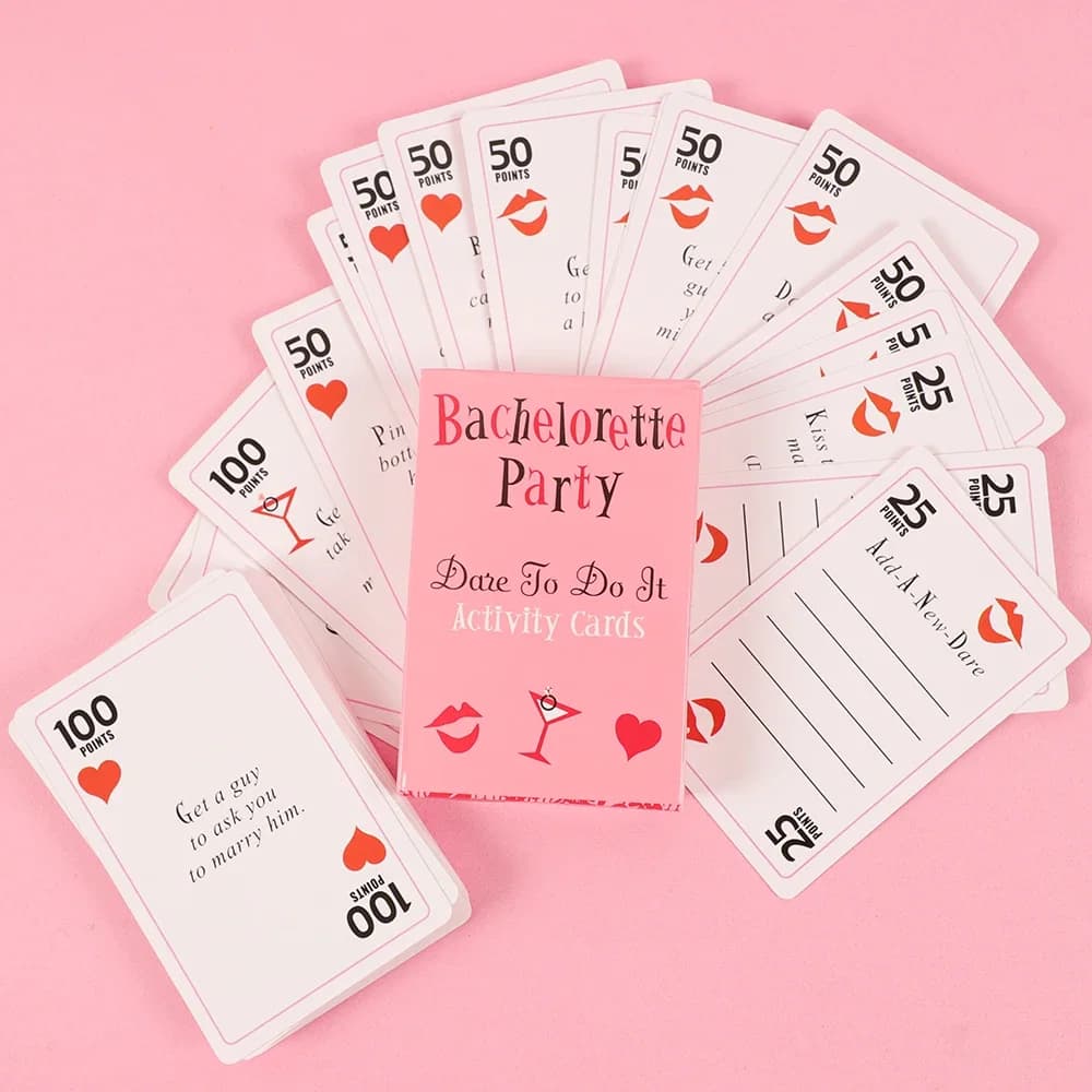 52 fogli addio al nubilato Truth or Dare Activity Card Bride Groom Party Girl Hen Party Out Night Games Card Party Decorations