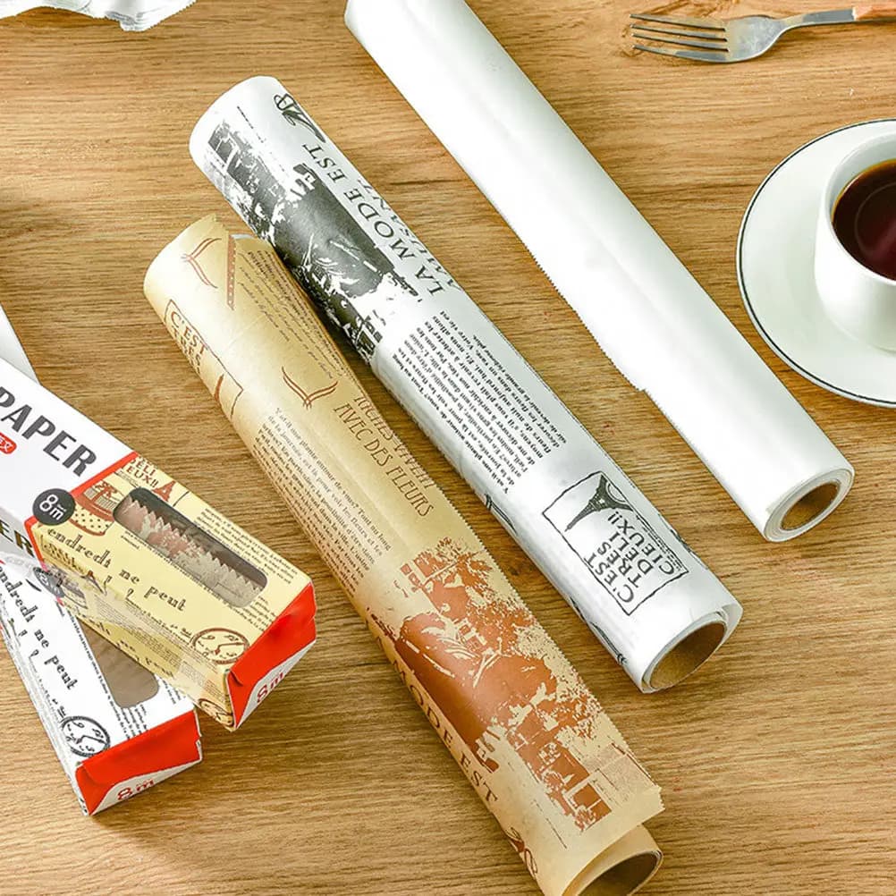 1 Rotolo di Carta da Forno Premium Antiaderente e Resistente al Grasso per Friggitrice ad Aria, Forno, Griglia, Barbecue, Biscotti, Pasticcini, Pane, Pesce