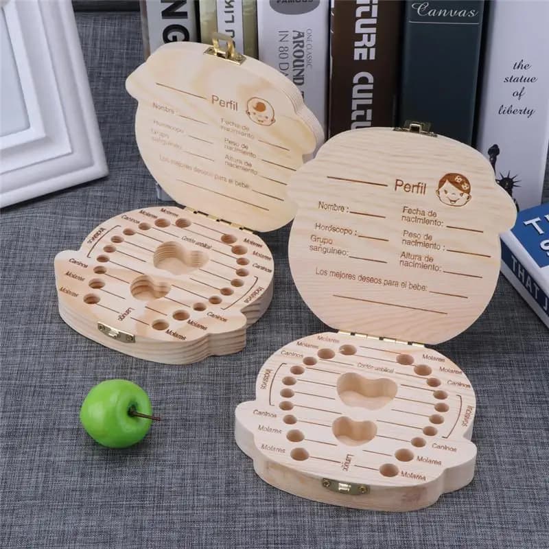 Box Holders in Wood for Children, Organizer for Milk teeth, Souvenirs and Gifts for Children and Girls
