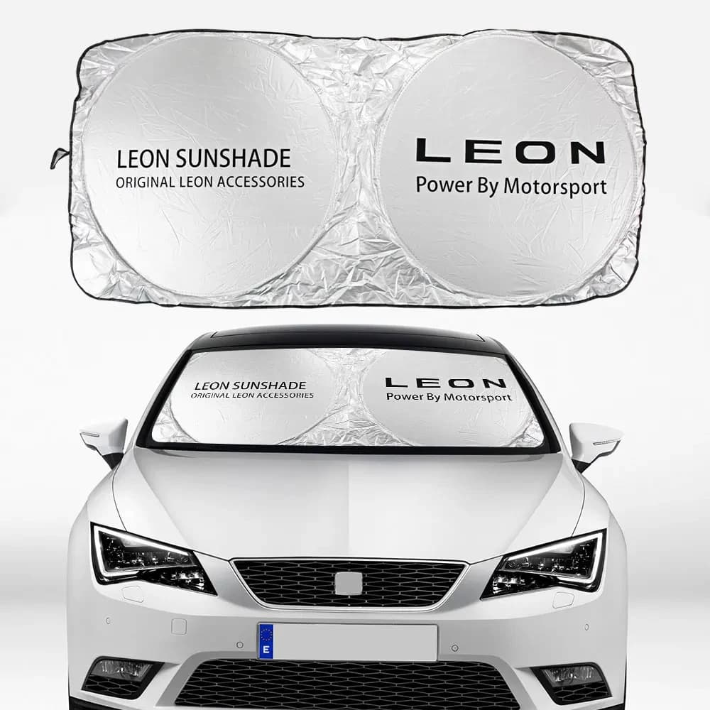 Car Windshield Sun Shade Protector Car Front Window Windshield Sun Shade Sun Visor Car Accessories For Seat Leon MK2 MK3 FR