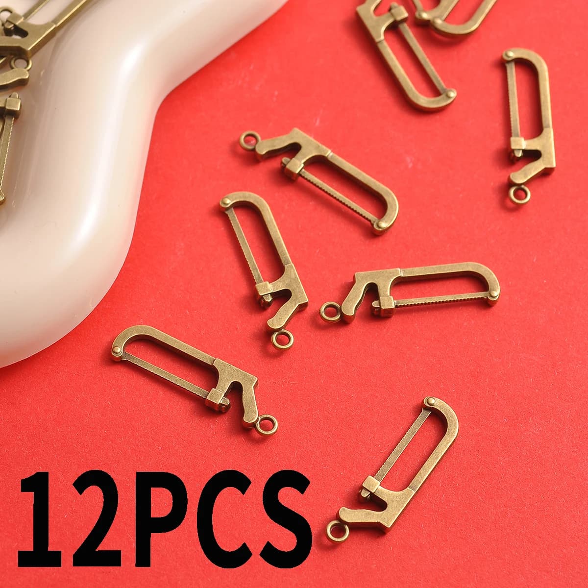 12-Piece Set of Mini Hand Saws for Small Pendants, Tool Saws with Three-Dimensional Texture Design, Suitable for DIY Bracelets, Necklaces, Earrings, and Handmade Beading Decoration Accessories