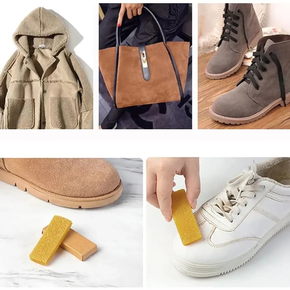 1 Pezzo Gomma per Pulizia Scarpe in Pelle Scamosciata e Pelle Nubuck, Spazzola in Gomma per Sneakers, Detergente per Tessuti e Decontaminante
