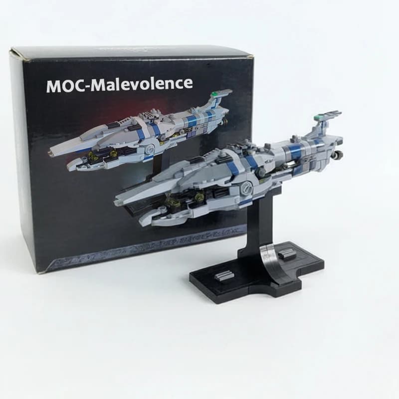 NEW MOC Midi Scale Starship the Malevolence Building Blocks Set Modifief from 75377 Invisible Hand Ship DIY Bricks Toys Gifts