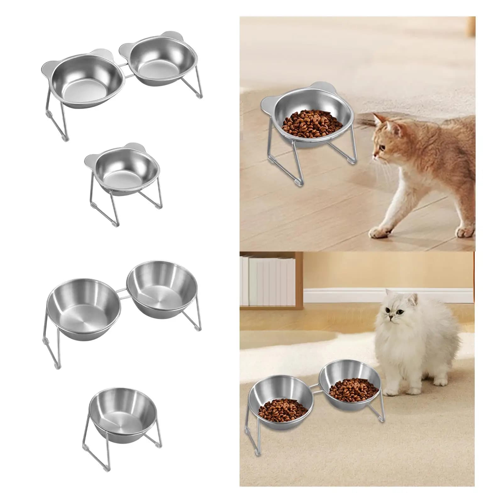 Cat food bowl, comfortable food container for living room, puppy, indoor