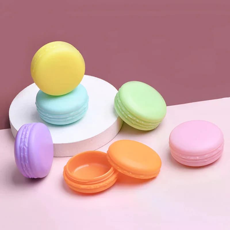 5 Pezzi Vasetti in Plastica PP da 10g Colore Macaron, Contenitori Cosmetici Portatili da Viaggio per Lozioni, Fondotinta e Trucco