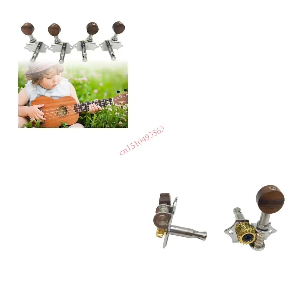 Picchetto per accordatura per ukulele Accordatori 2L 2R Stile classico Ukulele Meccaniche aperte Manopole Accordatori a aperti