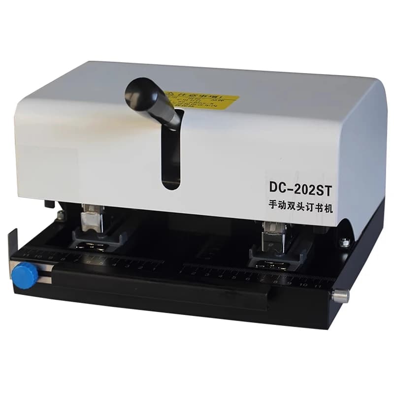 DC-202ST cucitrice manuale a doppia testa per carichi pesanti universale addensata 50 pagine cucitrice per carta A4 rilegatura standard per documenti archivi