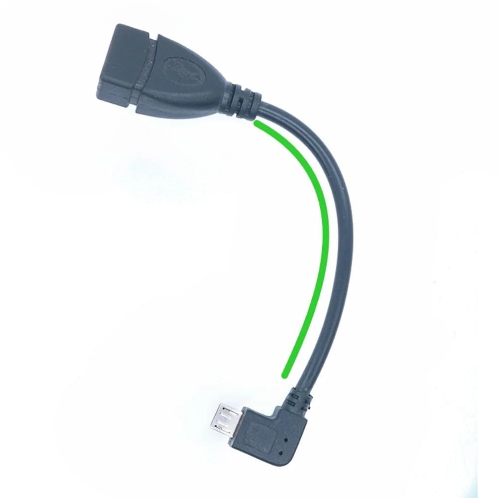 Cavo di collegamento chiavetta USB mobile Cavo dati OTG da micro USB a USB femmina USB AF/MIRCO 5P Curvatura di 90 gradi