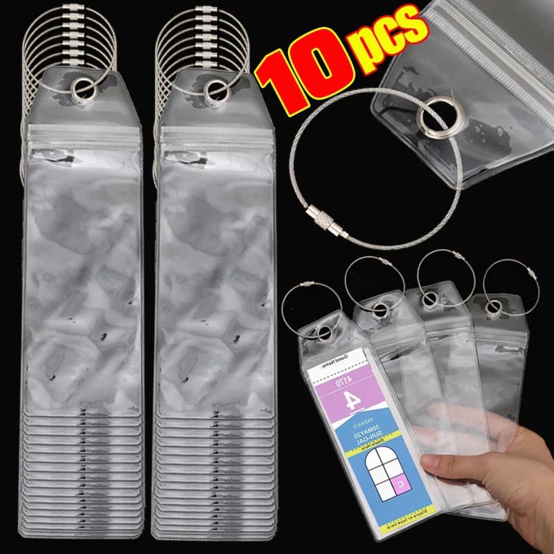 Custodia per biglietti per biglietti per navi in PVC trasparente Porta etichette per bagagli da crociera impermeabile Porta etichette per valigie durevoli Etichette da crociera Etichette per bagagli