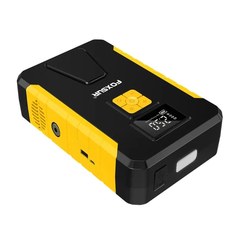Avviatore di Emergenza Portatile 12V con Pompa di Gonfiaggio per Auto e Moto
