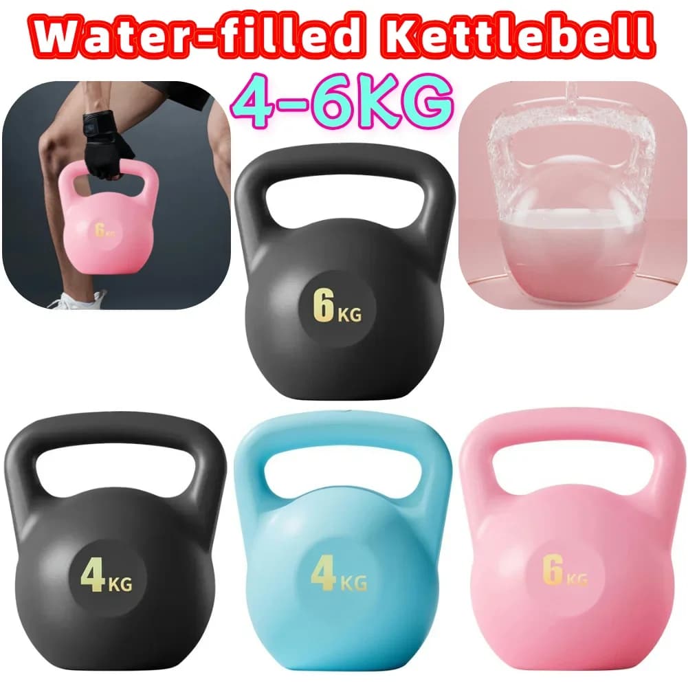 Kettlebell Soft Water Filled Manual Heavy Duty Shock Resistant Shock and Non-slip Weights for Noise Training
