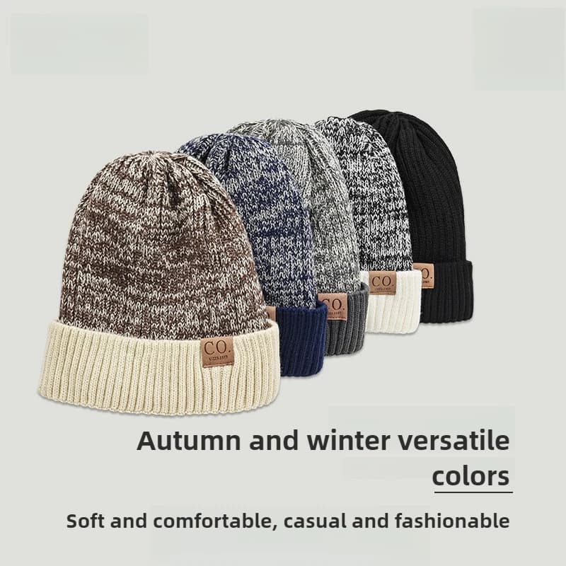 Winter hat unisex Thick Elastic Hat Soft Lining Light cap for cold season Man Woman Black Christmas Gift