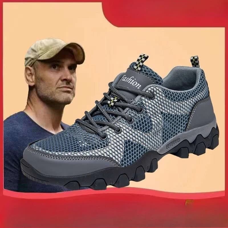 Scarpe da trekking professionali da uomo, traspiranti, per montagna, stivali outdoor traforati, resistenti all'usura