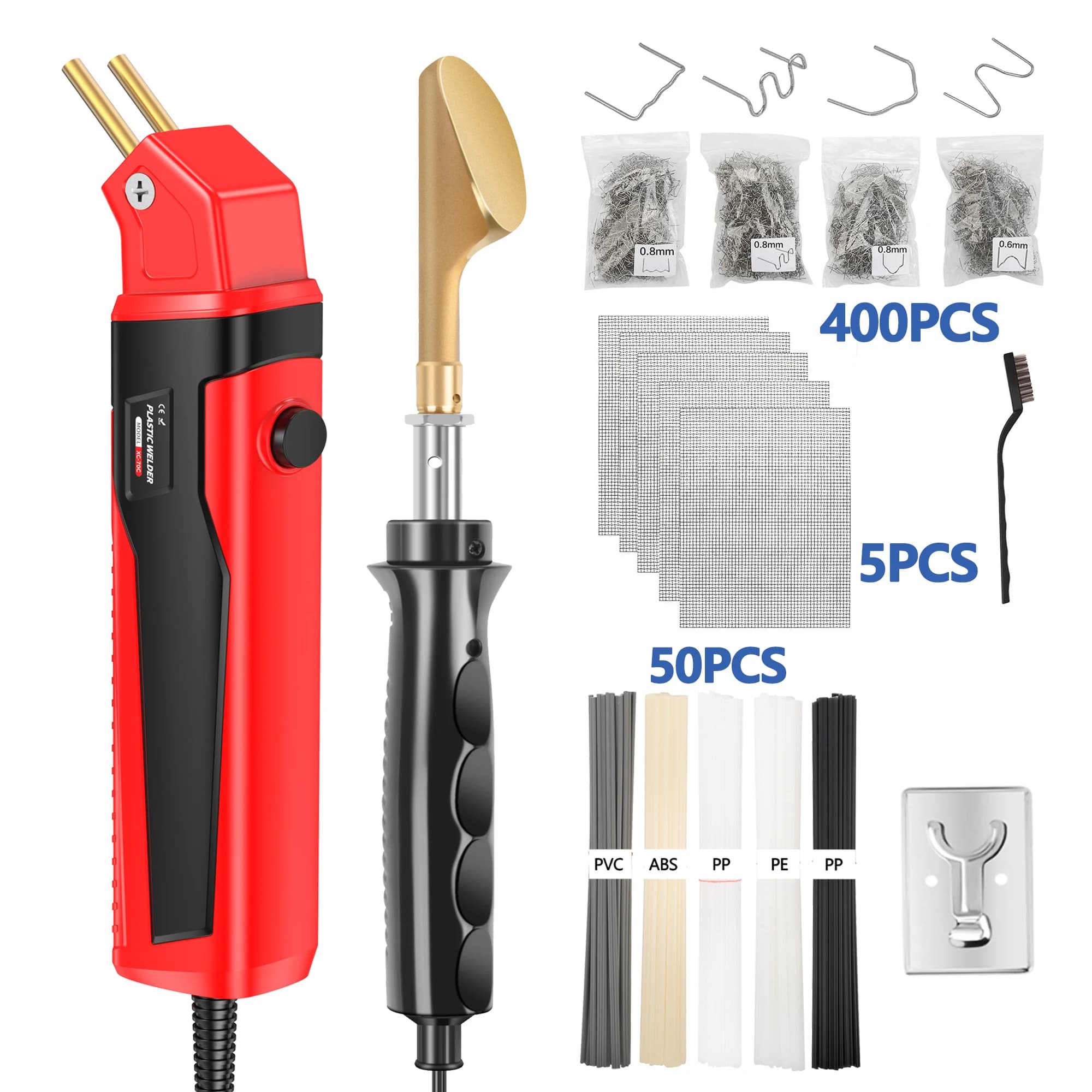 Kit Saldatore Plastica a Caldo, 400 Graffette, Kit Riparazione Paraurti Auto, Kit Riparazione Plastica, Vendita Calda
