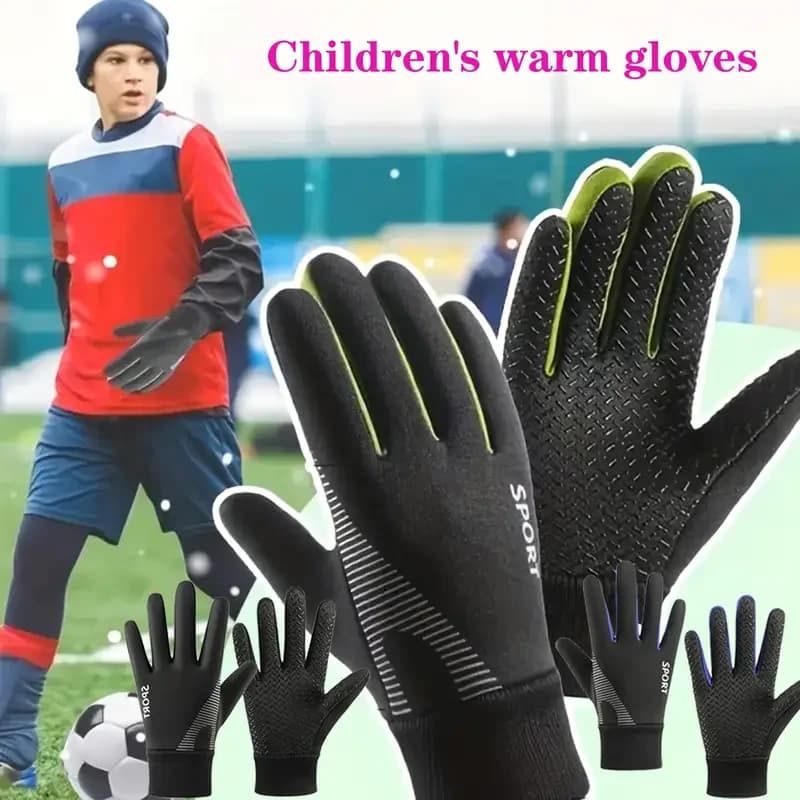 Children's Winter Sports Gloves Waterproof Windproof Thermal Warm Gloves For Boys Girls Skiing Cycling Running Playing