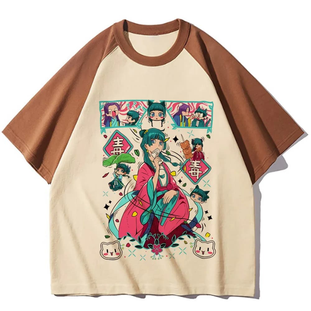 Maomao the Apothecary Diaries t shirt women Vintage Pastel 2000s anime t-shirt Pop Culture Psychedelic harajuku Graphic hip hop