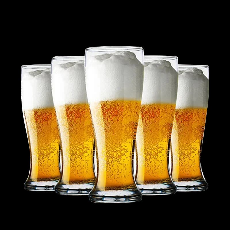 2PCS Wheat Beer Cup Weizen Glass Personality Craft Beer Mugs Crystal Cup Juice Tumbler Drinkware Home Bar Supplies