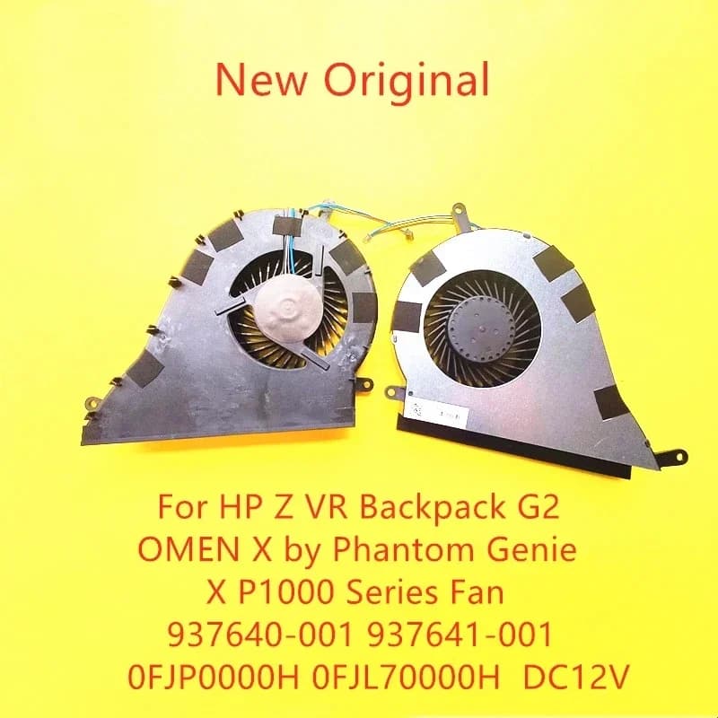 FORNew Ventola di raffreddamento CPU originale per laptop per zaino HP Z VR G2 OMEN X di Phantom Genie X P1000 Series Fan 937640 -001 937641 -00