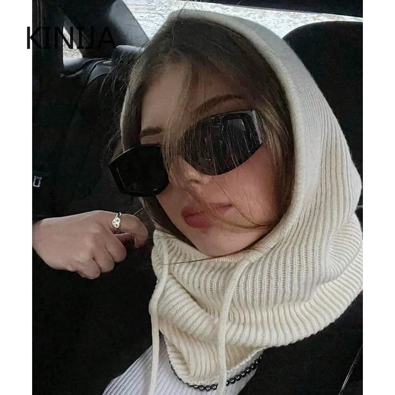 Cappello passamontagna invernale per uomo e donna Berretto con cappuccio lavorato a maglia Cappello da esterno antivento con coulisse Berretto con collo in un unico pezzo Sito web ufficiale
