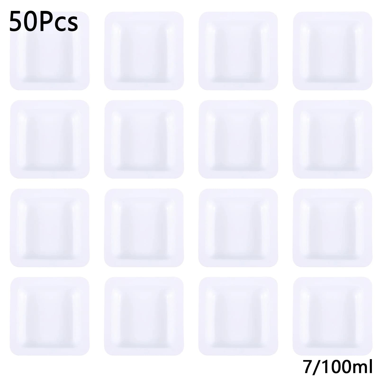 50 pcs 7/100 ml Plastic Pearing Plate Anti-Static Pearing Boat Used And Dropping Tray Pearing Plate Laboratory Equipment