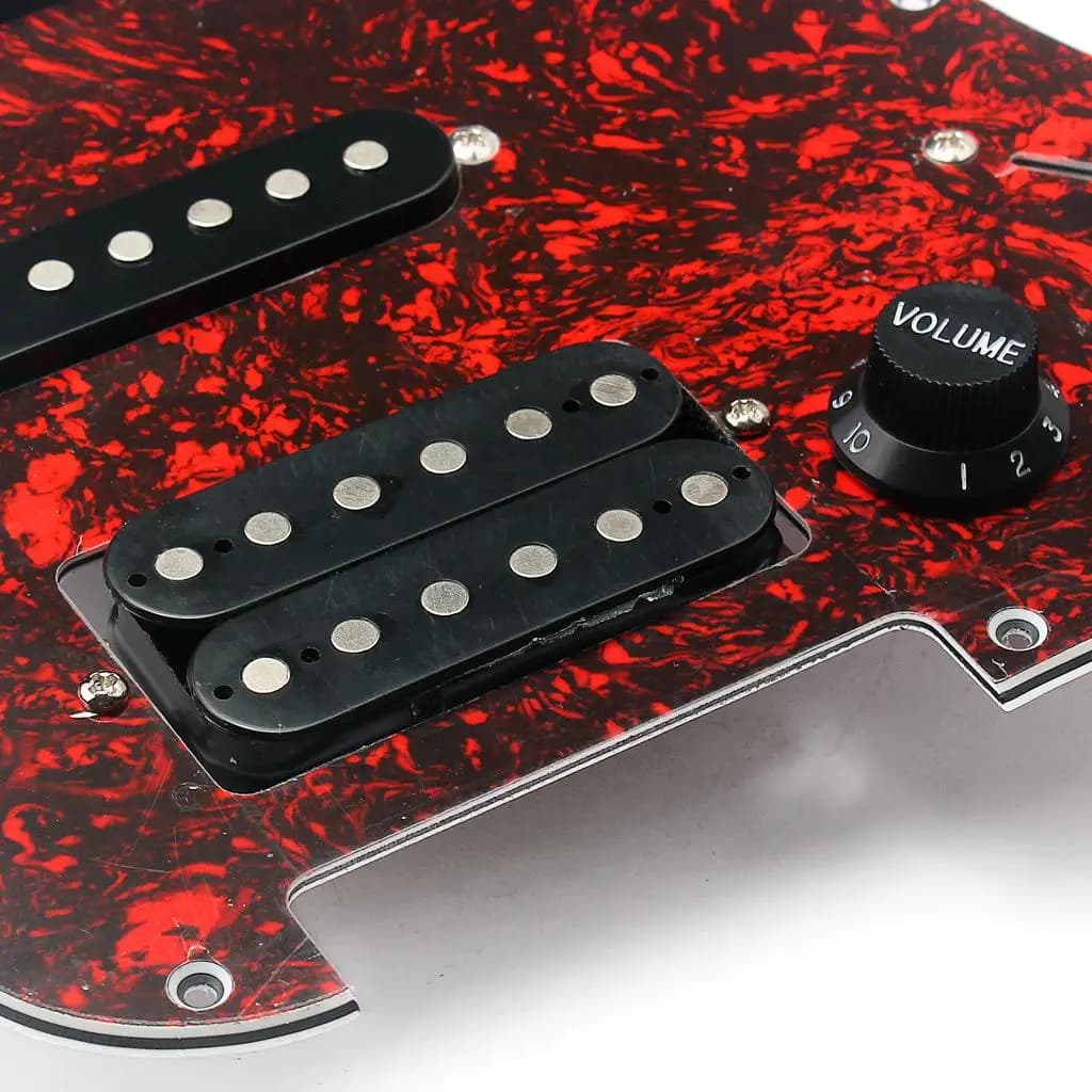 Guitar Pick Guard Copper PVC SSH Prewired Pickguard Kit with Hardware and Switch for Stage and Studio