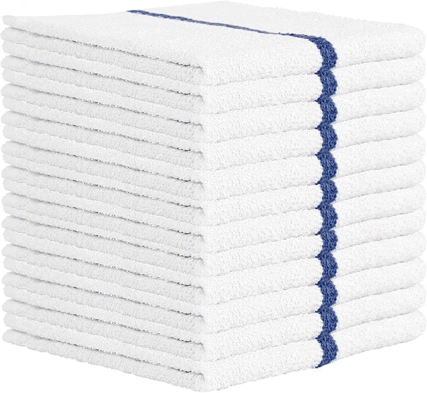 Set di 12 Panni in Cotone per Bar, Super Assorbenti, Misura 14x17 per Cucina, Bagno e Altro