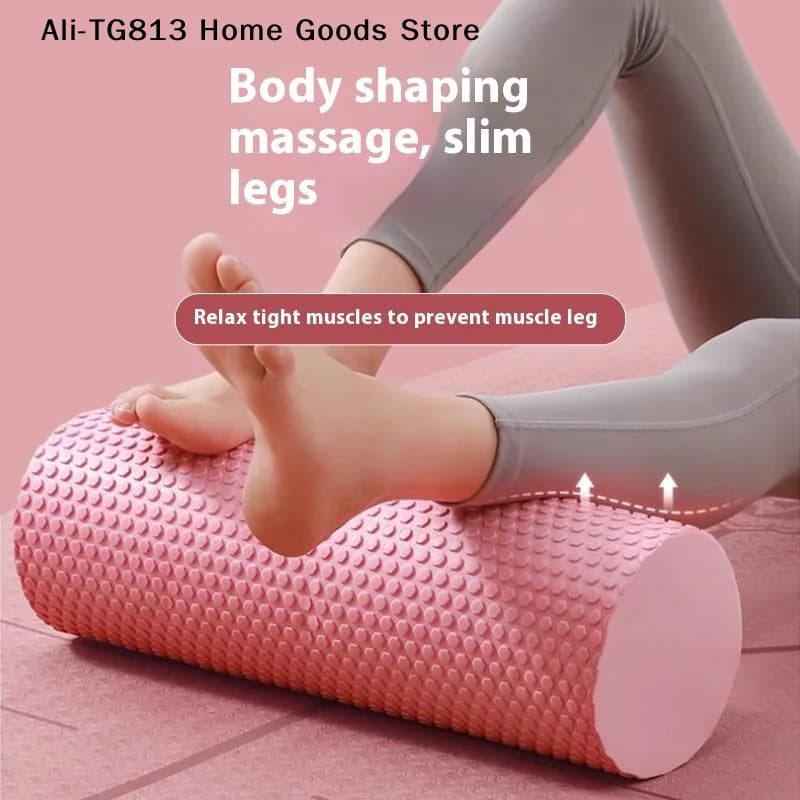 Rullo da yoga rotondo in schiuma EVA per esercizi di Pilates, allenamenti domestici avanzati, diametro 10 cm, lunghezza 30 cm