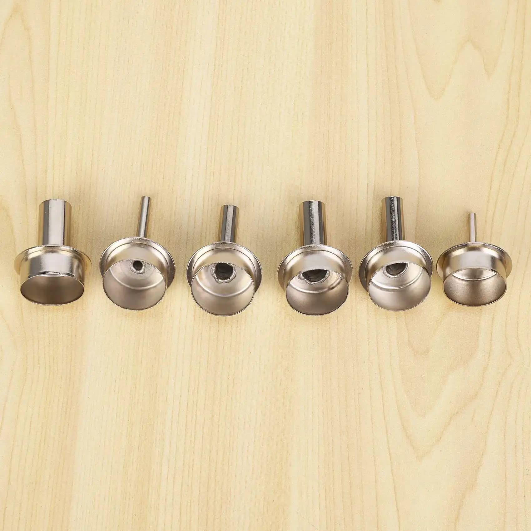 Set di 6 Ugelli Resistenti per Stazione ad Aria Calda Quick 861DW, 3/4/6/8/10/12mm, per Riparazione PCB e Microscopio - [Retail TX]
