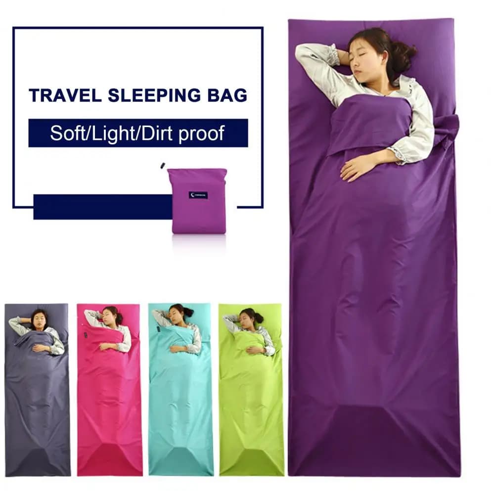 Portable ultralight fur bag outdoor camping tent bed sleeping bag lining waterproof travel hotel bed sleeping bag