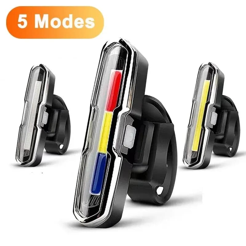 Luce posteriore per bicicletta LED impermeabile Fanale posteriore ricaricabile USB Lampada flash per ciclismo Fanale posteriore per mountain bike di sicurezza Rosso Blu Bianco