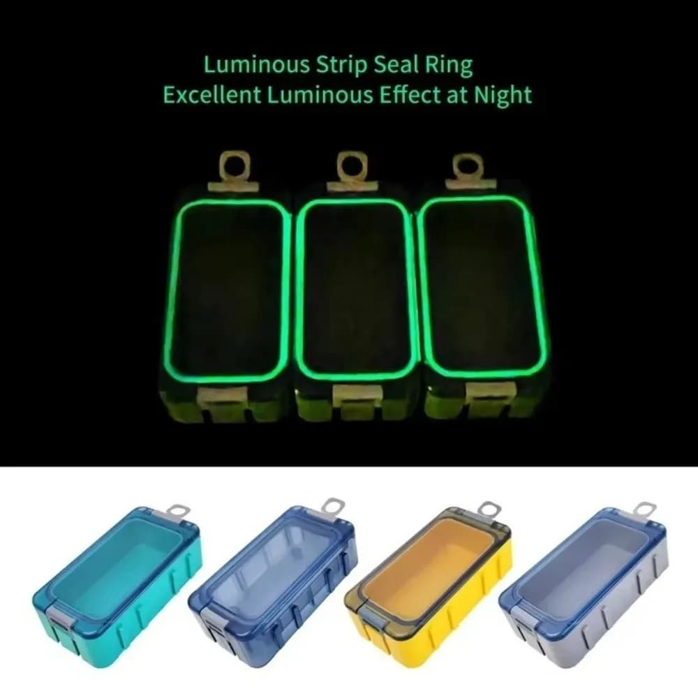 3pcs Multi-Functional Luminous Fishing Tackle Box Plastic Portable Bait Storage Box Mini Fishing Accessory Box Sea Fishing