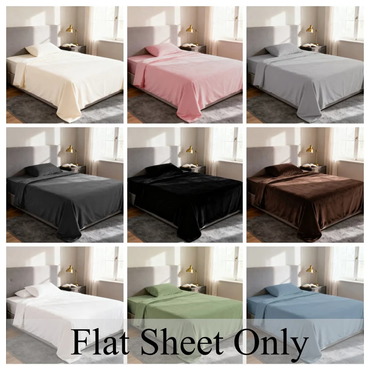 1 Solid Color Velvet Bed Sheet - Ultra soft plush Cover, without pillowcase, bed linen for all seasons per bedroom and guest room
