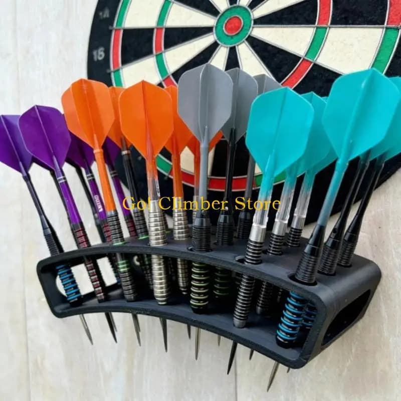 Q84C Quick Install Darting Organizers Wall Mounted Storage Rack Presentation Display Darting Rack for 21 Steel/Soft Tip Darting