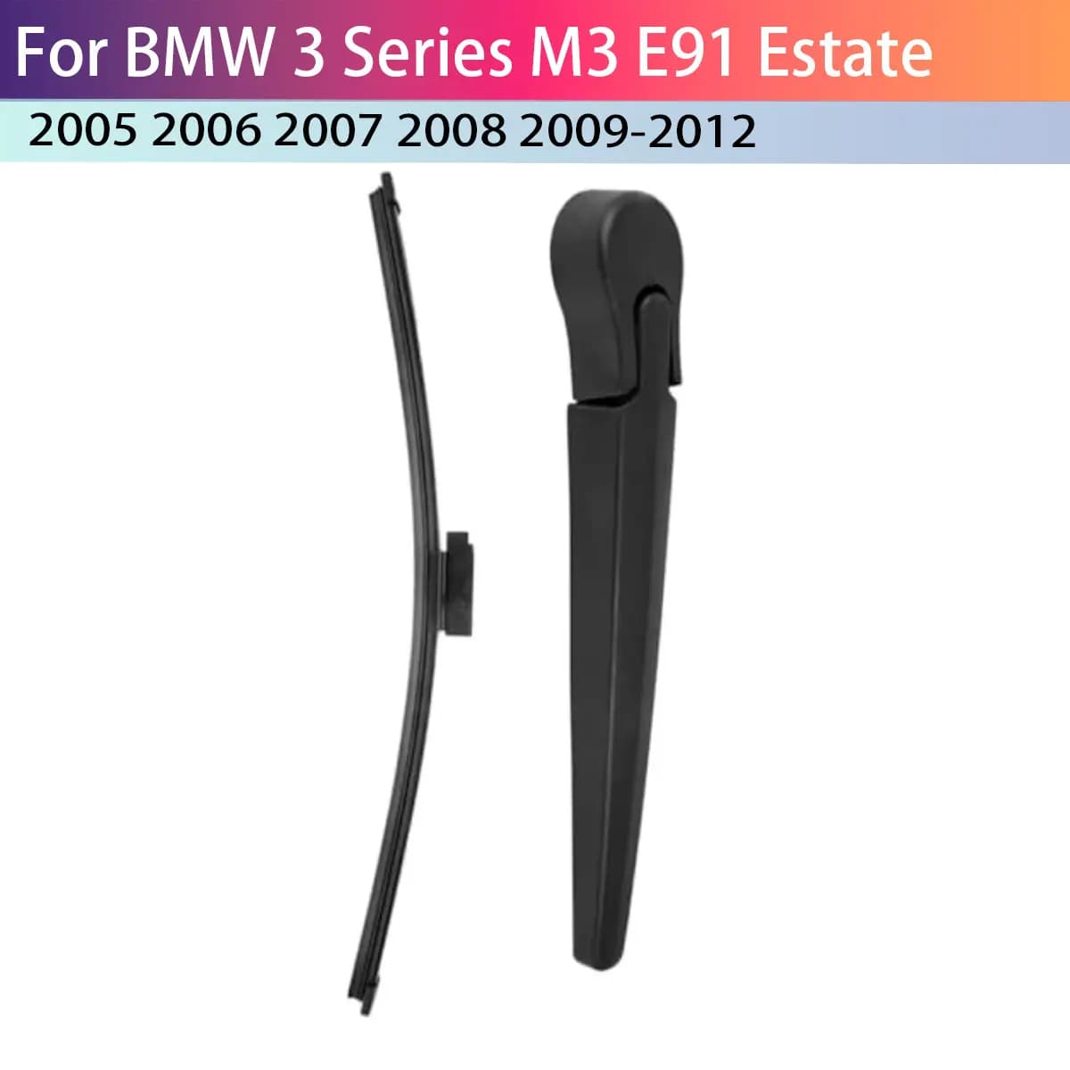 Kit Braccio e Spazzola Tergicristallo Posteriore 61627198558 per BMW Serie 3 E91 Anni Modello 2004-2012, Ricambi